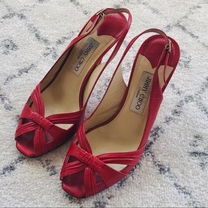 Jimmy Choo Shoes - AUTHENTIC Jimmy Choo Red Heels Size 38 Jimmy Choo Shoes - AUTHENTIC Jimmy Choo Red Heels Size 38
